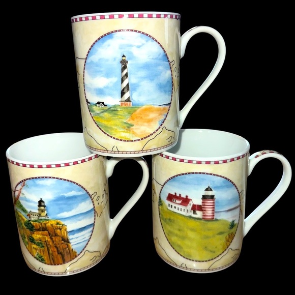 AMERICAN ATELIER “SIGNALS” PORCELAIN MUGS - Picture 2 of 7